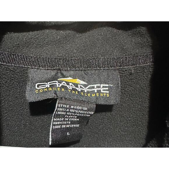Oregon Ducks Embroidered Jacket Black & Yellow Men's Large By Granyte Zip Up - Picture 4 of 6